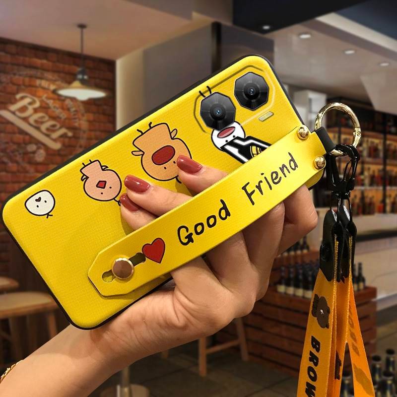 Ốp Điện Thoại Dễ Thương Chống Thấm Nước Cho ZTE Nubia Neo3 5G Bảo Vệ Chống Bụi Bẩn Dây Đeo Cổ Tay Vỏ Điện Thoại Di Động Bền Chống Va Đập Phim Hoạt Hình Vòng Ốp Lưng Chân Đế Thiết Kế Thời Trang Dây Buộc