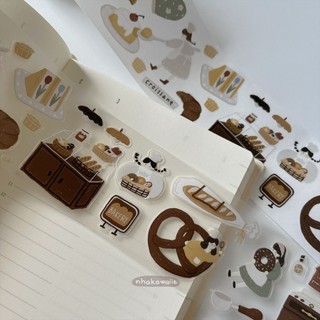 Washi tape bế viền Yier Bread phong cách retro chiết 1M