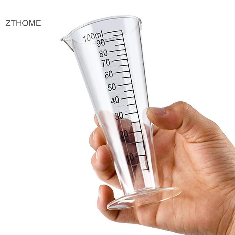 Cốc đo Acrylic cao cấp thực phẩm ZTHOME 100ml có cân - Không chứa BPA, Hoàn hảo để sử dụng nhà bếp & nhà hàng HOT