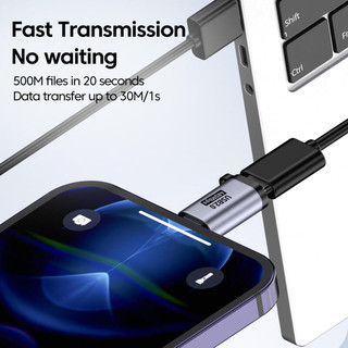 Bộ chuyển đổi Elough Type C sang lP Micro USB sang USB C Bộ chuyển đổi truyền dữ liệu sạc nhanh