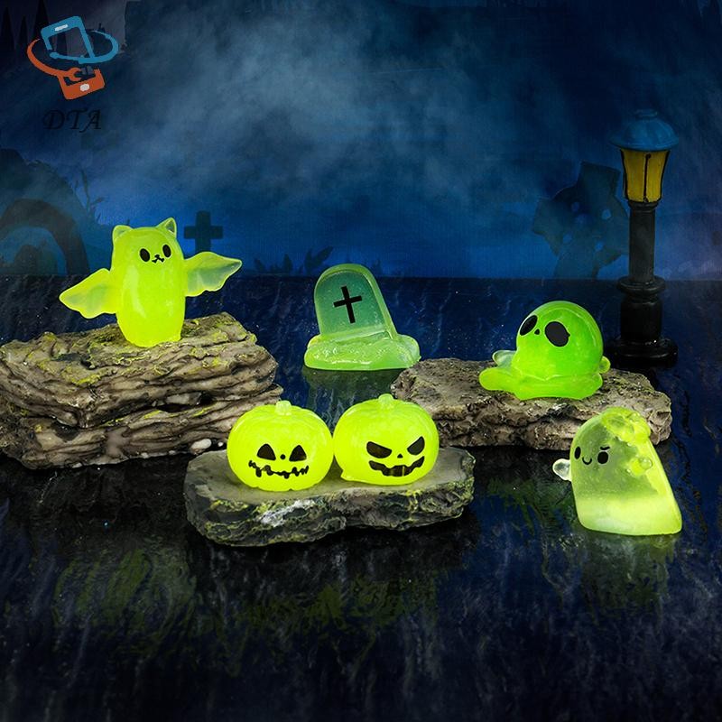 [DTA] Hoạt Hình Dạ Quang Halloween Bí Ngô Ma Đồ Trang Trí Nhỏ Sáng Tạo Nhựa Thủ Công Mô Hình Sáng Tạo DIY Trang Trí Nhà Cửa Phụ Kiện VN