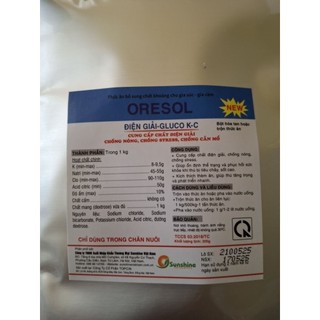 Oresol điện giải kc cho vật nuôi 100g