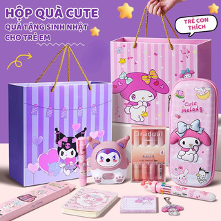 Hộp Quà Tặng Học Tập Hoạt Hình Cho Bé - Set Văn Phòng Phẩm Đáng Yêu, Tiện Lợi, Giúp Con Nâng Cao Hứng Thú Học