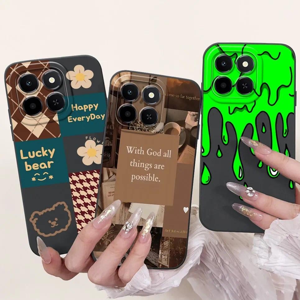 Dành Cho Honor X6c / Honor Play 9C Ốp điện thoại Silicon Mềm Ốp điện thoại Hoạt Hình Mèo Phong Cảnh Thẩm Mỹ Mặt Trời Mặt Trăng Họa Tiết Mờ Coque