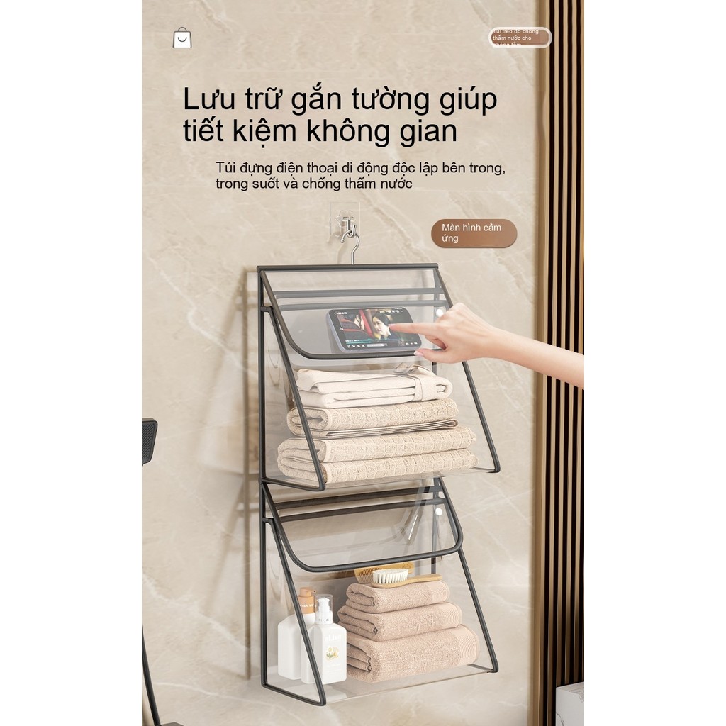 Túi Đựng Đồ Phòng Tắm Chống Nước, Túi Treo Trong Suốt Để Quần Áo & Điện Thoại, Tiện Ích Cho Gia Đình & Ký Túc Xá