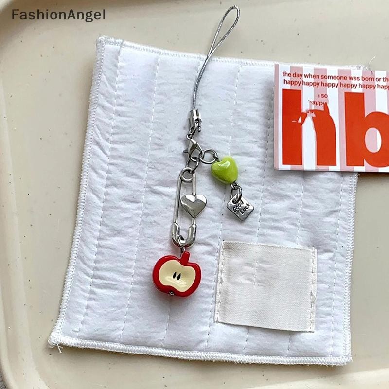 FashionAngel Ngọt Ngào Trái Tim Tươi Mát Móc Khóa Dây Xích Điện Thoại May Mắn Đính Hạt Mặt Dây Chuyền Quyến Rũ Ba Lô Trang Trí Bé Gái Thời Trang Camera Dây VN