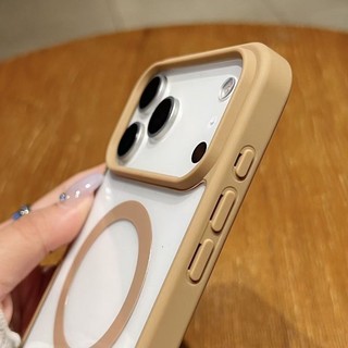 Ốp bảo vệ từ tính IPhone 17Pro Max Vỏ điện thoại trong suốt màu sắc sang trọng Tương thích với 11 12 13 14 15 16 PRO MAX 16E 17AIR