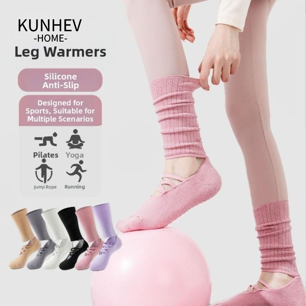 Tất Yoga và Pilates KUNHEV, làm từ vải cotton thoáng khí, chống trượt và thấm mồ hôi