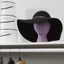 Đầu Mannequin xốp WANYEDI, Đế trưng bày tóc giả ổn định màu trắng, Đế trưng bày mũ nhẹ