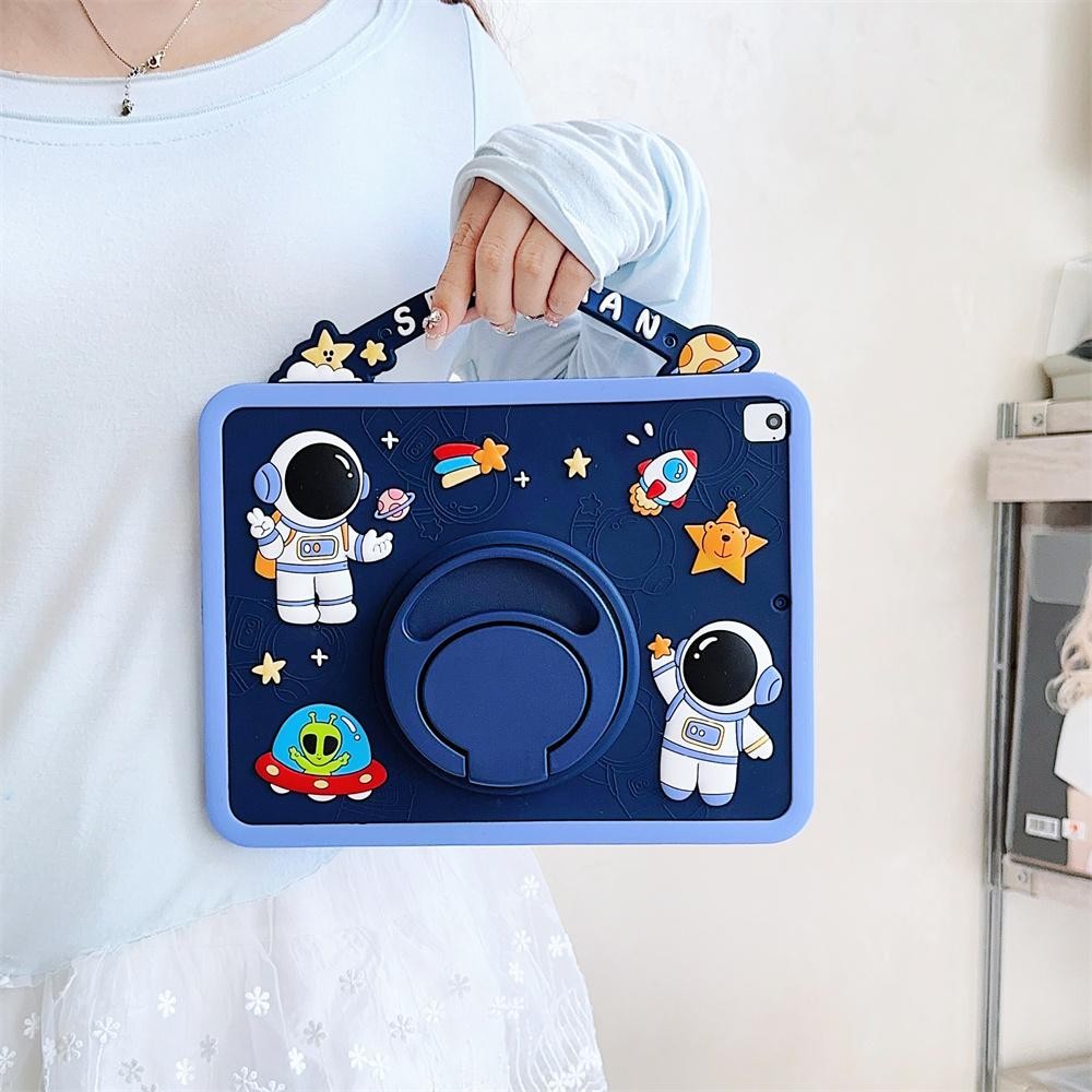 Ốp Lưng Cho iPad 11th A16 2025 iPad Air 11 "2024 M2 / 2025 M3 Mini6 7 8.3 ” 2024 ipad 10.2" 7 8 9th 10th 10.9 ipad 5 6 9.7 "2018 2019 air12345 Silicone 360° Vỏ dây đeo máy tính bảng cầm tay