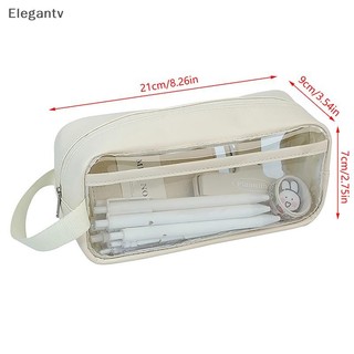EGN Trong Suốt Dung Tích Lớn Túi Đựng Bút Chì Phong Cách INS Trường Học Hộp Đựng Văn Phòng Phẩm Chống Thấm Nước Di Động Bút Chì Túi Bảo Quản N