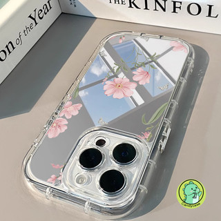 Ốp Điện Thoại Gương Túi Khí Cho Honor X9C Smart X9A X9 X8 X7 X7C X7B Magic 7 6 5 3 Pro Lite 5G 4G Vỏ Hoa Bướm Dễ Thương Đơn Giản Trong Suốt
