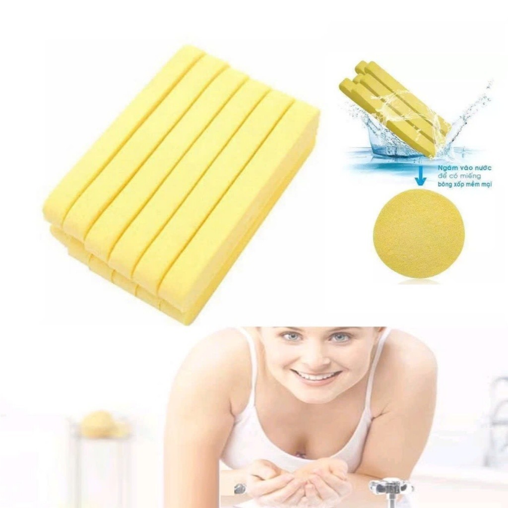 Set 12 Bông Nở Rửa Mặt Bọt Biển Tiện Dụng An Toàn, Sạch Sẽ DT053