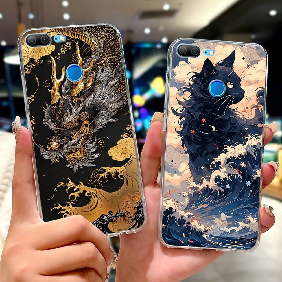 Ốp lưng Honor 9 Lite LLD-L21 Trong suốt Thẩm mỹ Mèo dễ thương Thời trang Sơn hoa Mặt sau Honor 9Lite Vỏ điện thoại LLD-L31 LLD-L11