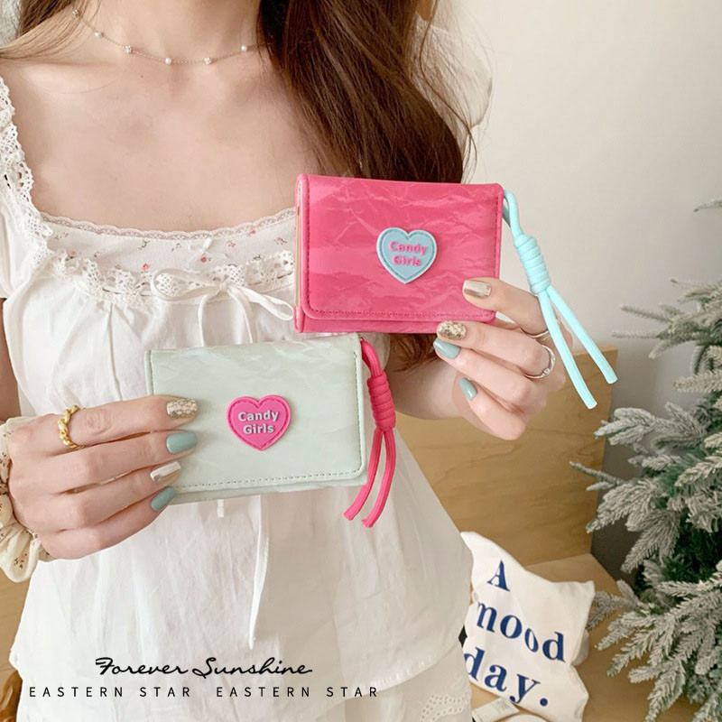 GC2 Ví nữ màu kẹo phong cách Hàn Quốc ví gấp sinh viên ngọt ngào thời trang phù hợp với CG2