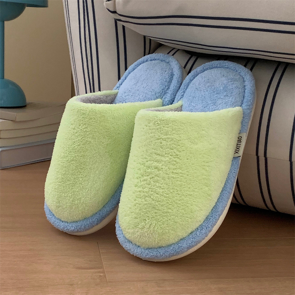 XIXITIAO Dép Cotton Mùa Đông Nhật Bản Thời Trang Nam Nữ Cặp Đôi Thời Trang Nhà