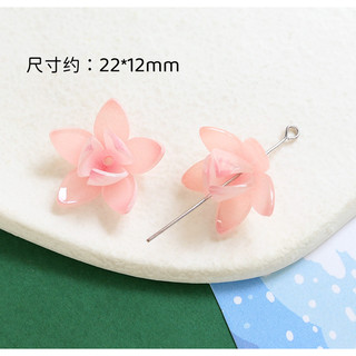 Mô Phỏng Mùa Hè Hoa Sen Lá Sương Hạt Nhiệt Co Tấm Nhựa Thẳng Xuyên Tự Làm Handmade Trang Sức Bông Tai Kẹp Tóc Phụ Kiện