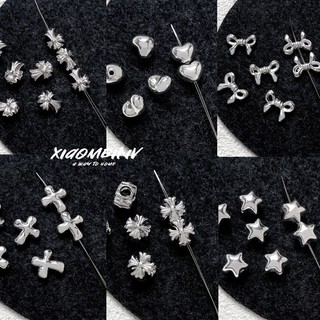 Hợp Kim Mạ Bạc Bảo Quản Màu Nơ Chữ Thập Vòng Hạt Miếng Đệm Hạt diy Handmade Vòng Tay Vòng Cổ Bông Tai Đính Hạt Phụ Kiện