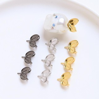 Mạ Đồng Thật Màu Vàng Bảo Quản Lá Tai Một Piao Tự Chế Baroque DIY Handmade Trang Sức Pin Phụ Kiện