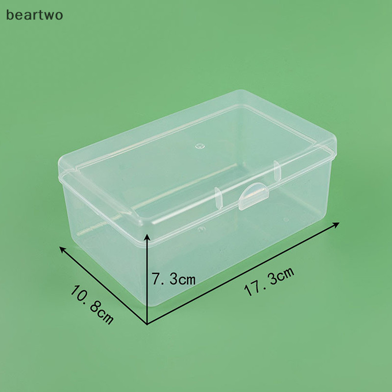 < Beartwo > Hộp đựng khăn bông lật trong suốt Hộp đựng đồ trang điểm al Photocard Thần tượng Thẻ Hộp đựng đồ Hộp chống bụi Đẹp