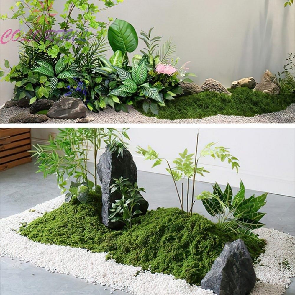 Rêu nhân tạo bằng nhựa giả để trang trí chậu cây thực tế và bền bỉ