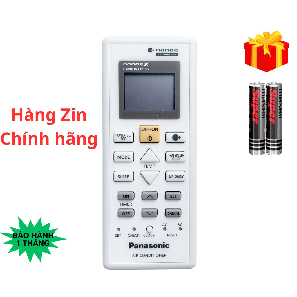 Điều khiển điều hòa Điều khiển điều hòa Panasonic Mã 15 Hàng Zin, remote máy lạnh
