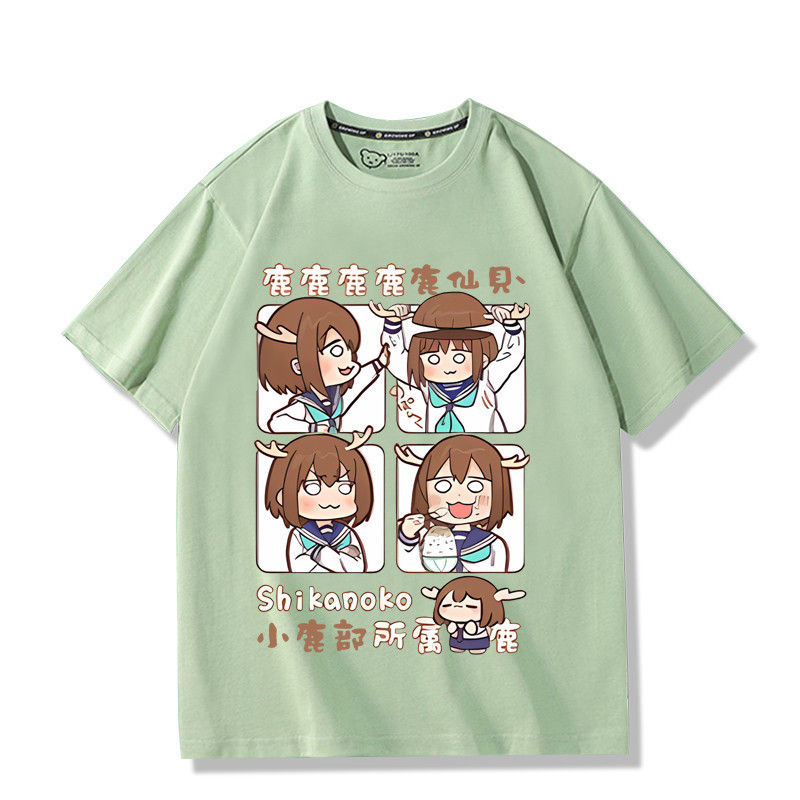 My Deer Friend Nokotan Torako Koshi Noko Shikanoko Cosplay vải 3D mùa hè Áo thun Anime tay ngắn hàng đầu