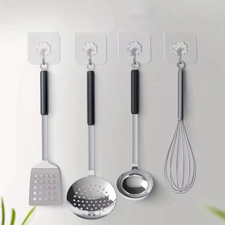 Móc tự dính trong suốt chắc chắn - Móc treo chìa khóa đa chức năng cho tường cửa phòng tắm nhà bếp