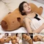 YOLOGO 40 / 60 / 80cm Capybara Sang Trọng Đồ Chơi, Gối Ôm Cơ Thể Nhồi Bông, Hoạt Hình Ngủ Khổng Lồ Sáng Tạo Hình Chữ Nhật Đệm Trang Trí Nhà Cửa