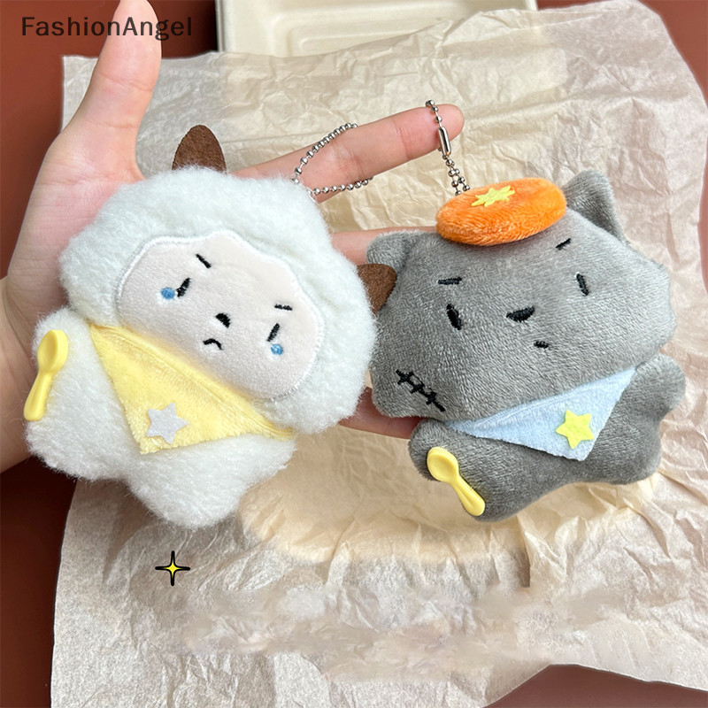 FashionAngel Dễ Thương Sang Trọng Sói Móc Khóa Hoạt Hình Cừu Mặt Dây Chuyền Mềm Nhồi Bông Búp Bê Xe Chìa Khóa Ba Lô Trang Trí Cặp Đôi Quà Tặng TH