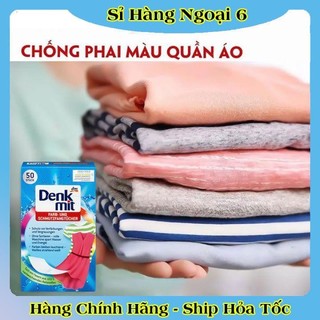 Giấy tẩy trắng quần áo, bột tẩy trắng, bánh xà phòng cổ áo và giáy chống phai màu Denkmit  của Đức