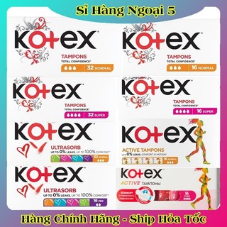 [CÓ CHE TÊN] Băng Vệ Sinh TAMPON Kotex các size - Hàng Châu Âu