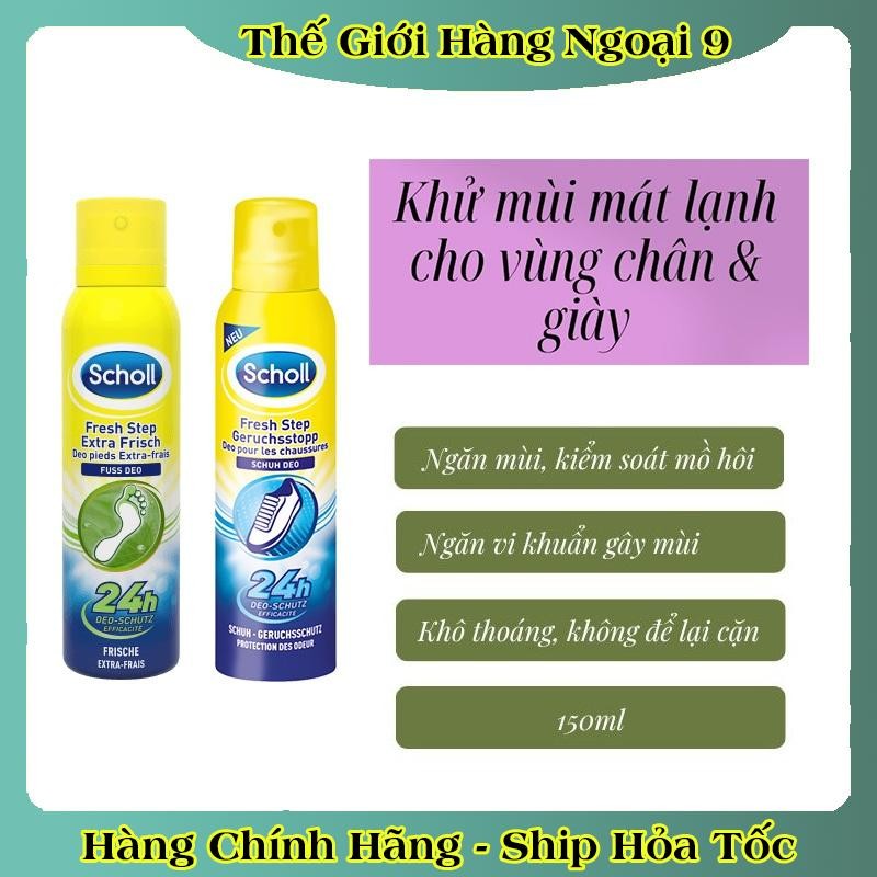 Xịt khử mùi hôi chân và giày Scholl – Nội địa Đức Đủ Bill