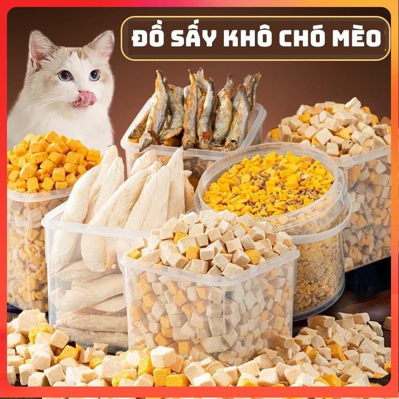 Gà viên gà miếng sấy khô cho chó mèo thú cưng 100g - 300g - 500g - Milky Pet
