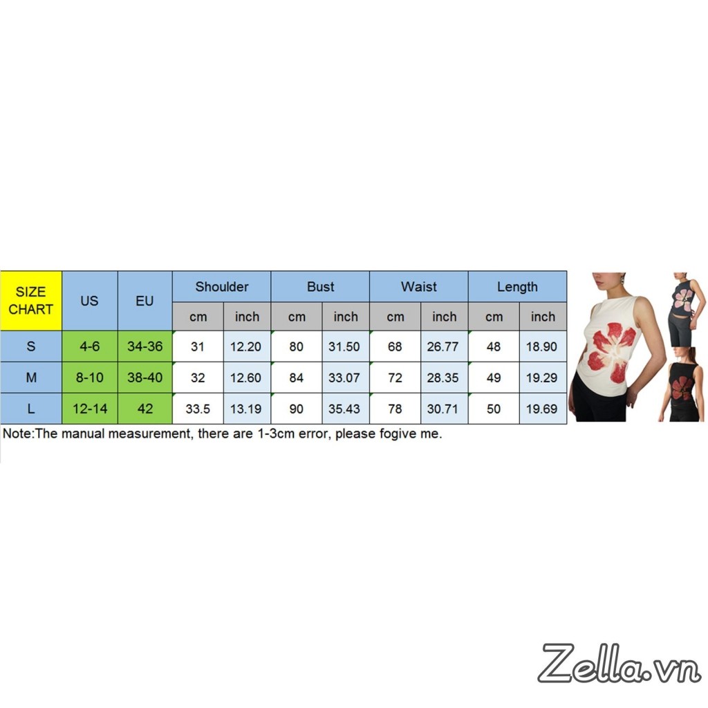 Áo Tank Nữ Trang Bị In Hoa Cổ Thuyền Không Tay Mùa Hè Crop Vest