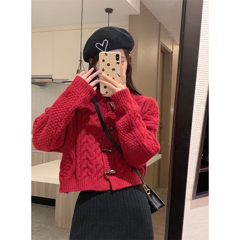 Áo khoác len cardigan vặn thừng phong cách Hàn Quốc chất liệu len dày dặn hàng QCCC XIMIMI SP207