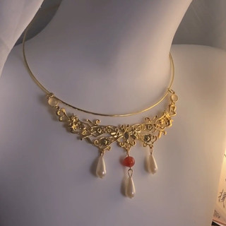 Phong Cách Mới Phong Cách Cổ Đại Hanfu Tài Khoản-Made Yingluo Cổ Đường Phong Cách Tan Cổ Ngọc Trai Vòng Cổ Siêu Cổ Tích Bài Hát Làm Phụ Kiện Trang Phục Cổ Đại 9.1