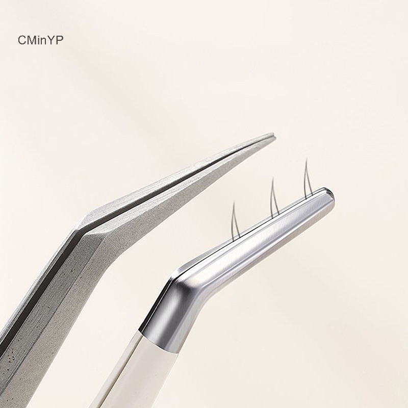 Kẹp nối mi CMinYP Kẹp mở rộng bằng thép không gỉ Siêu cứng Nhíp có độ chính xác cao có đầu sợi Dụng cụ trang điểm vinh quang