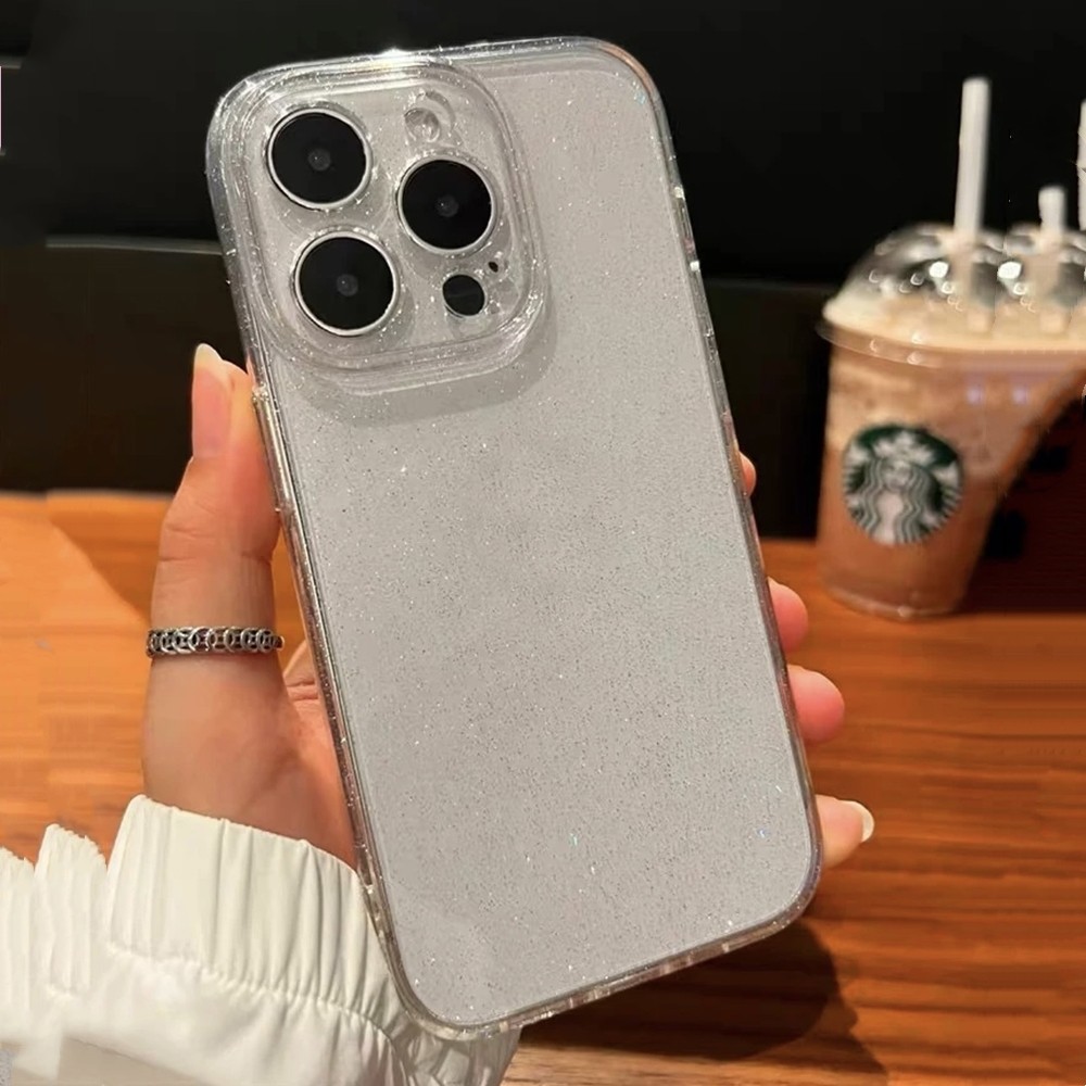 Ốp Điện Thoại Sáng Bóng Lấp Lánh Đơn Giản Cho iPhone 17 Pro Max 17 Air 16 Plus 15 14 13 12 11 Pro Max Bảo Vệ Toàn Diện Vỏ Acrylic Chống Sốc