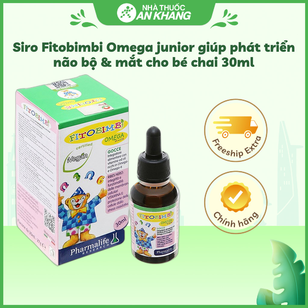 Siro Fitobimbi Omega junior giúp phát triển não bộ & mắt cho bé chai 30ml