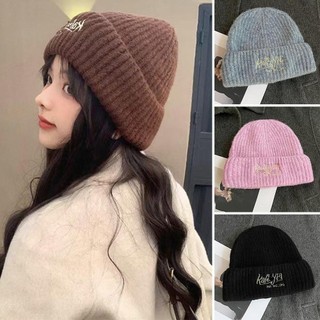 Mũ dệt kim JKDESIGN, Mũ beanie ấm áp dễ thương, Mũ beanie dày thời trang thông thường Y2K dành cho nam nữ