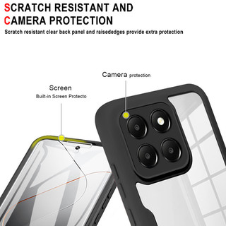 360 Full Cover Redmi 13C 5G Chống Sốc Acrylic Trong Suốt Mặt Trước Mặt Sau Bảo Vệ Hai Mặt Vỏ Điện Thoại Xiaomi Redmi13C Redmi 13C 5G