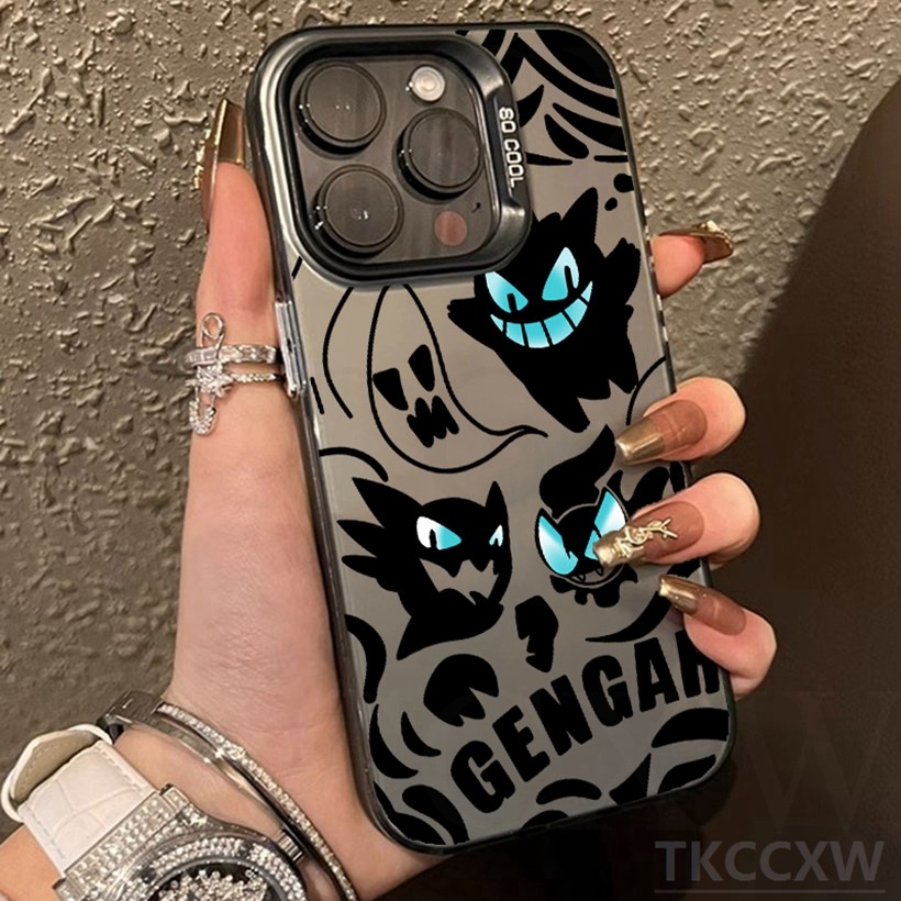 Phim Hoạt Hình Mới Đen Trắng Geng Gui Ốp Lưng Điện Thoại Cho OnePlus 12 11 11R ACE 3 3V 2V 2 Vỏ Bảo Vệ Bạc Màu Sắc Sọc