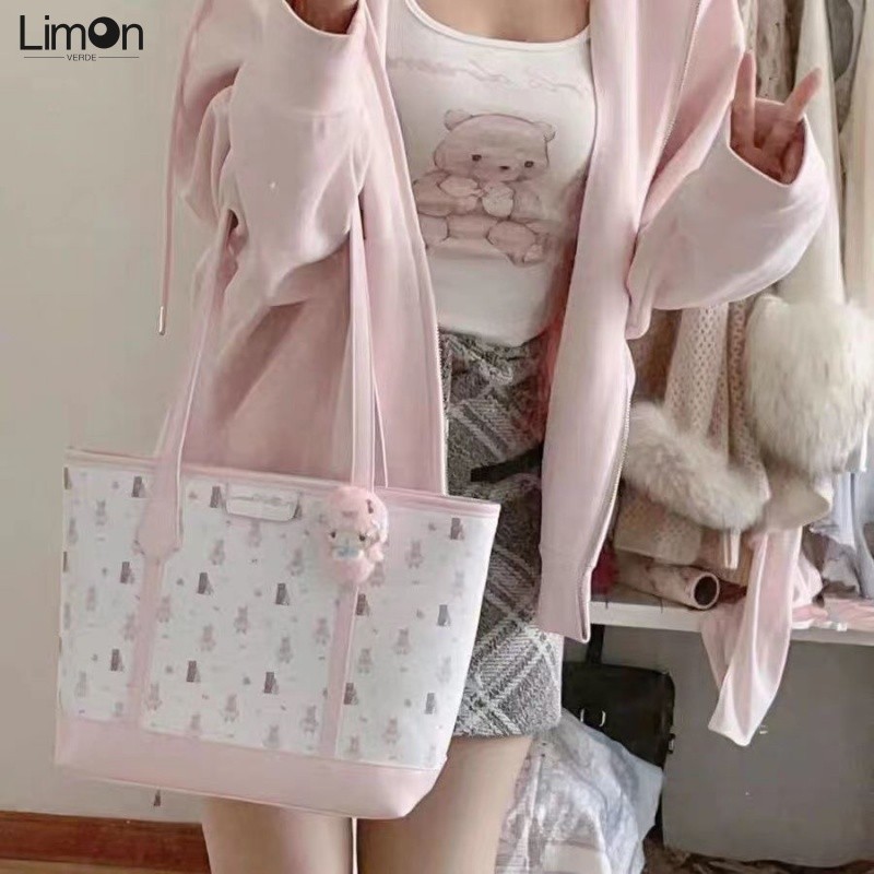 Túi Tote In Hình Phong Cách Mới Dung Tích Lớn Lớp Đi Lại Một Vai Túi Nách Nữ