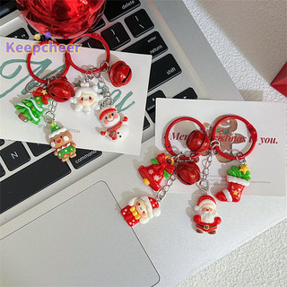 [Keepcheer] Móc khóa Giáng sinh dễ thương Phim hoạt hình Ông già Noel Người tuyết Mặt dây chuyền Vòng chìa khóa Ba lô Phụ kiện trang trí Quà tặng năm mới Giáng sinh [Mới]