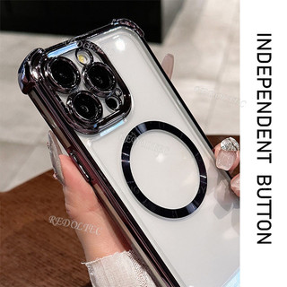 Redim Note 15 15Pro Note 15 Pro + 5G 2025 Vỏ mới Chống sốc từ tính trong suốt có vòng nam châm 2025 Thiết kế mới Vỏ trong suốt Redmi Note 15 Pro Plus Vỏ điện thoại mềm siêu mỏng