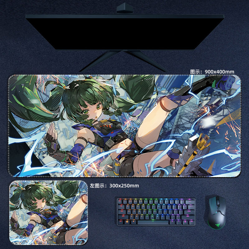 Zhuyuan Qingyi Miếng Lót Chuột Zenless Zone Zero Lớn XXL Mousepad Anime Bàn Phím Máy Tính Đệm Pc Chơi Game ZZZ Phụ Kiện Để Bàn Thảm
