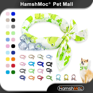 HamshMoc Thoáng Khí Cho Thú Cưng Cổ Băng Làm Mát Cho Chó Mềm Cổ Mát Nhẹ Có Thể Giặt Khăn Cho Chó Thú Cưng Phụ Kiện Mùa Hè