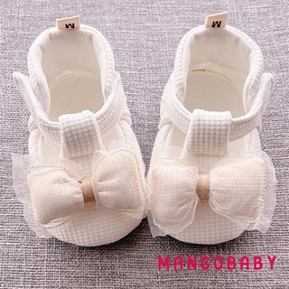 Mg-baby Girl Mùa Xuân Giày Công Chúa Nơ Dễ Thương Chống Trơn Trượt Đế Mềm Đáng Yêu Mùa Thu Giày