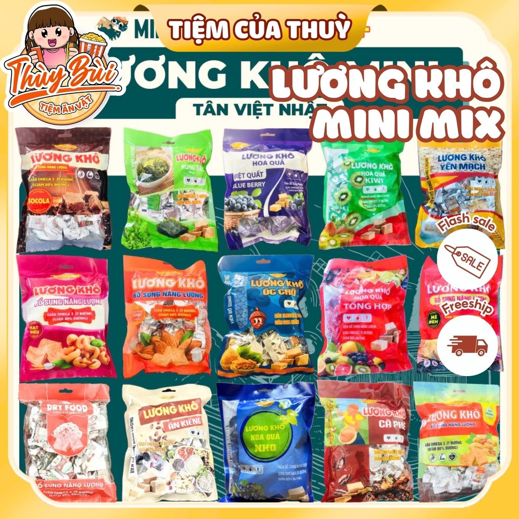 Lương Khô Mini Mix 15 Vị Viên Nén Bổ Sung Nặng Lượng, Lương Khô Ăn ...